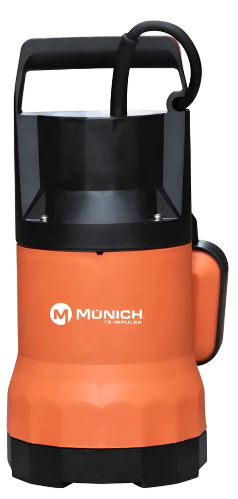 BOMBA SUMERGIBLE 1HP PLASTICO FLOTADOR 200L MUNICH