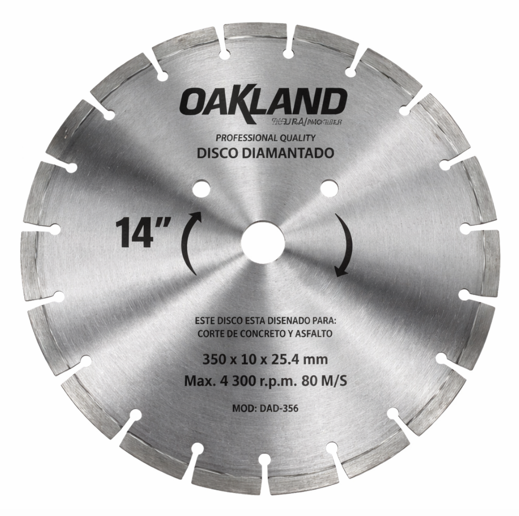 DISCO SEGMENTADO P/ CONCRETO 14 OAKLAND