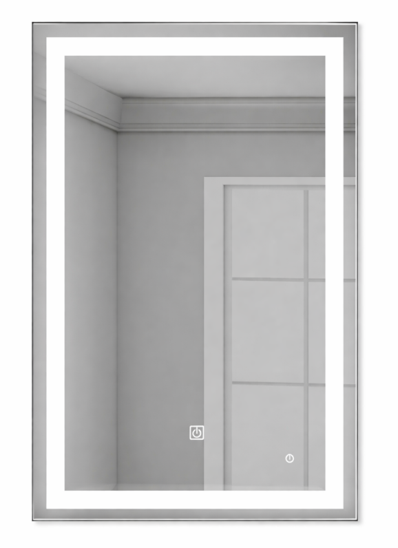 ESPEJO CUADRADO LUZ LED 50X70