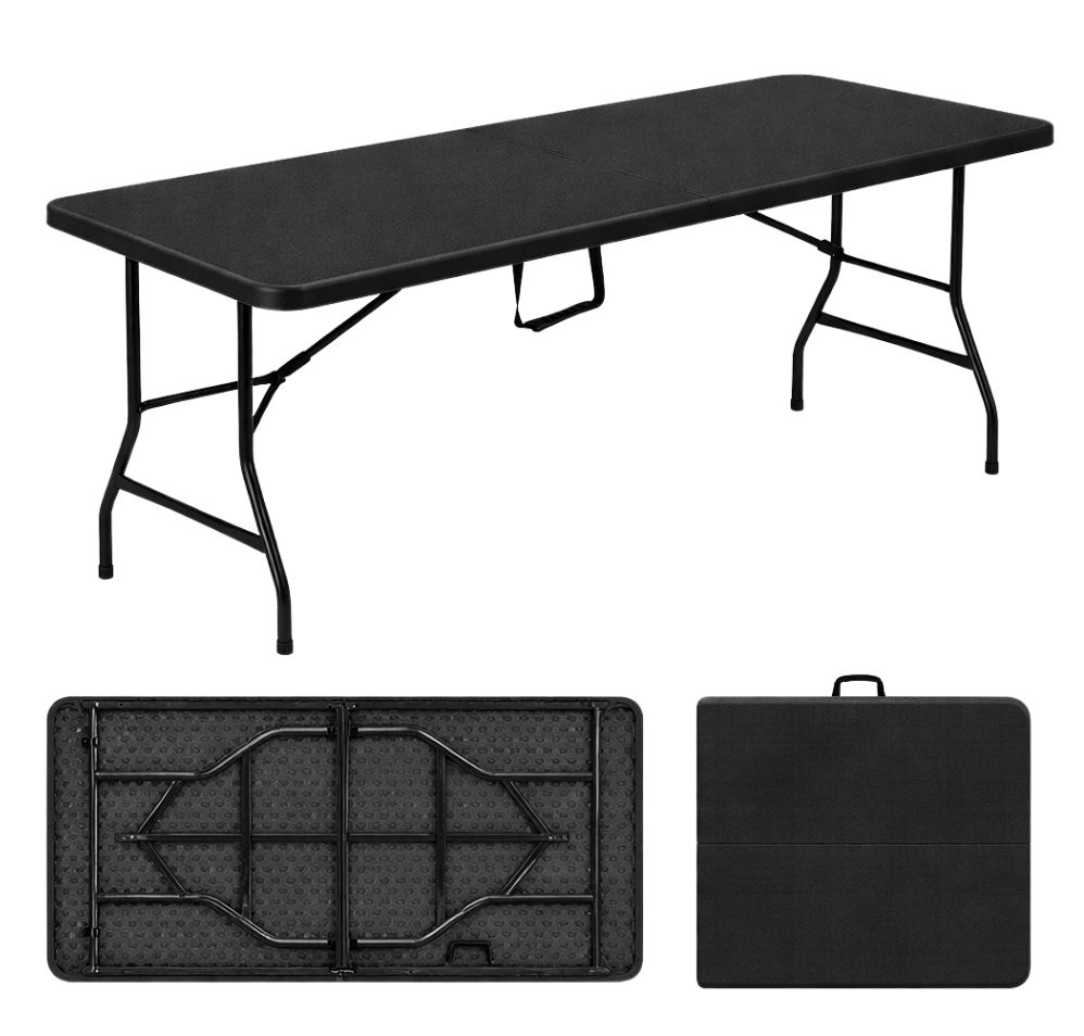 MESA PLEGABLE 1.80 NEGRA MAXIHOME