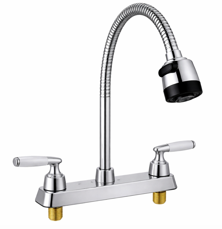 MEZCLADORA FREG FLEX PALANCA BLANCA FONTEIN METAL