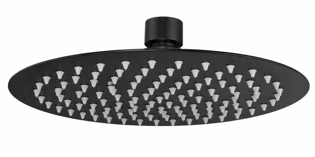 REGADERA 12" REDONDA NEGRA