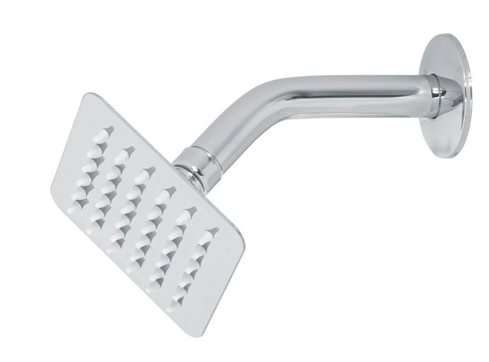 REGADERA CUADRADA 4" C/BRAZO
