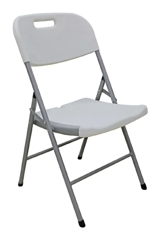 SILLA PLEGABLE BLANCA REFORZADA 