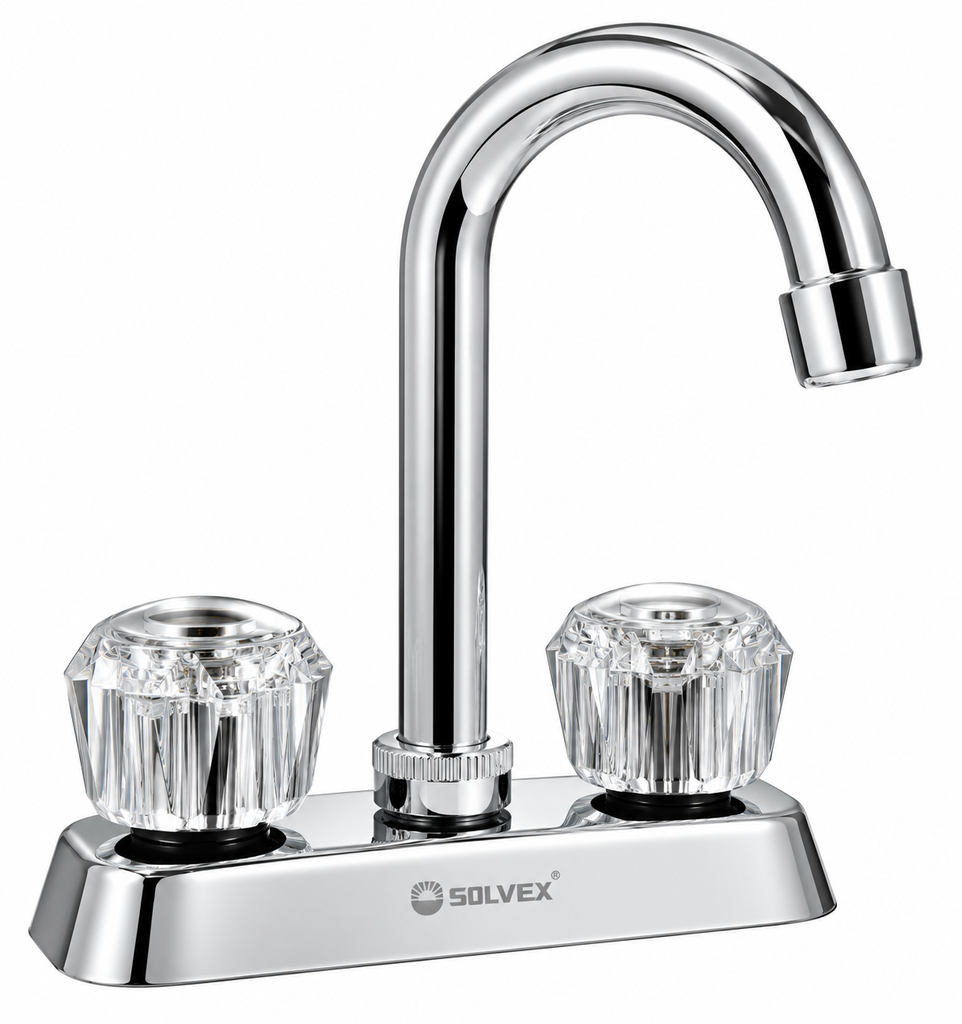 MEZCLADORA PARA LAVABO C/ALTO ACRILICO SOLVEX