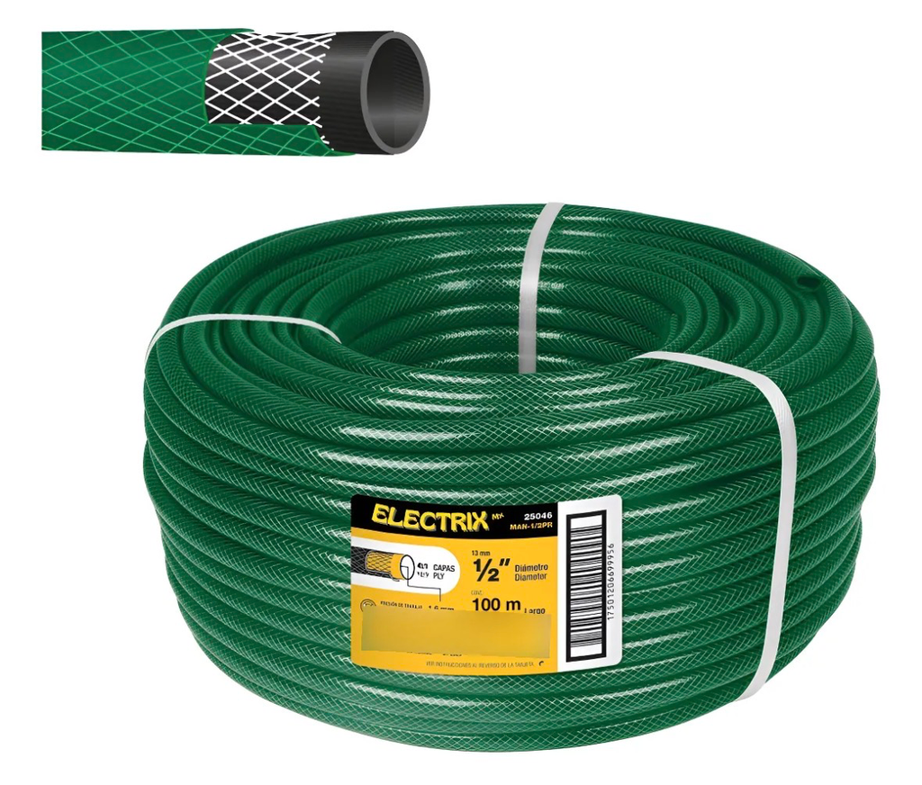  ROLLO 100 MTS MANGUERA VERDE 1/2 