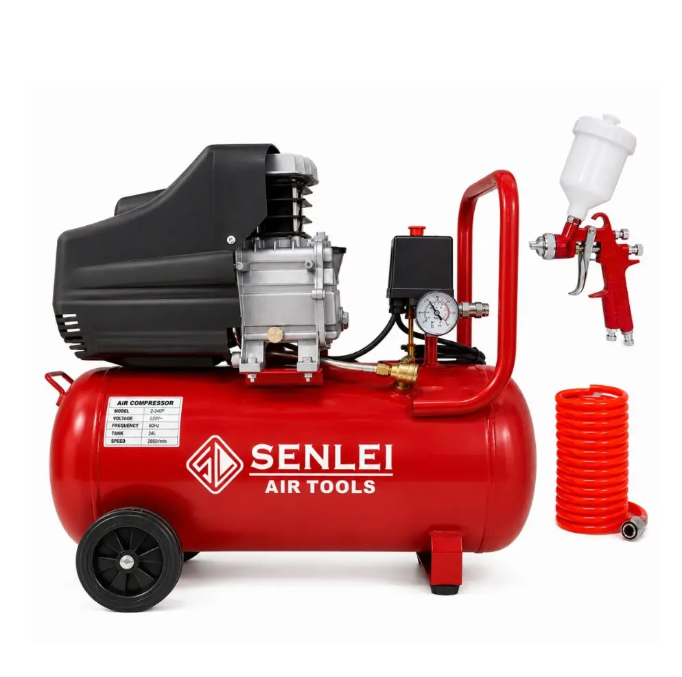 COMPRESOR AIRE  LUBRICADO 50L CON  ACCESORIOS