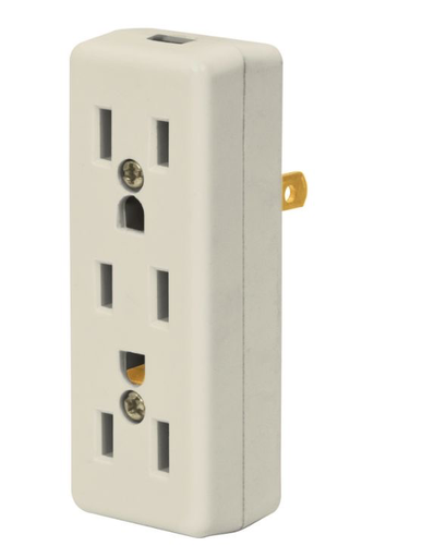 [GIC-10] CONTACTO TRIPLE ATERRIZADO C/ CLAVIJA