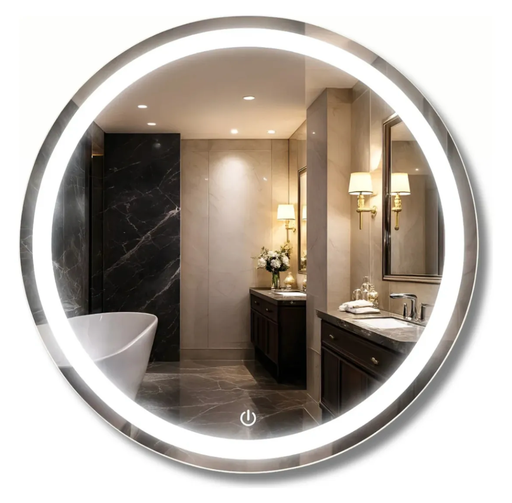 [69831] ESPEJO 60X60 REDONDO CON LUZ LED