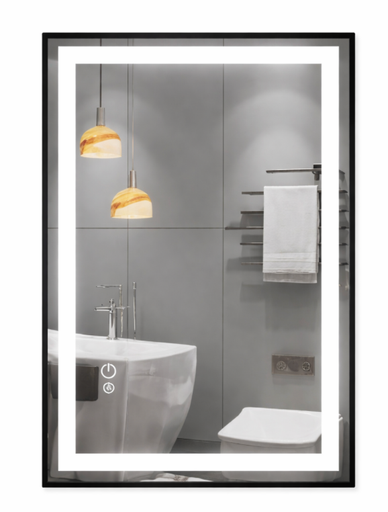 [71540] ESPEJO RECTANGULAR 60X80 MARCO NEGRO