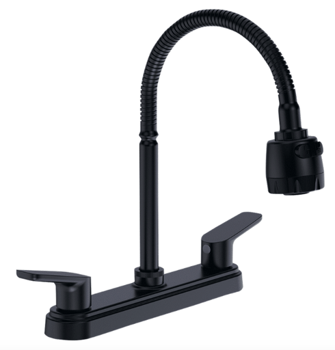 [500180FN] MEZCLADORA FREG FLEXIBLE PALANCA NEGRA