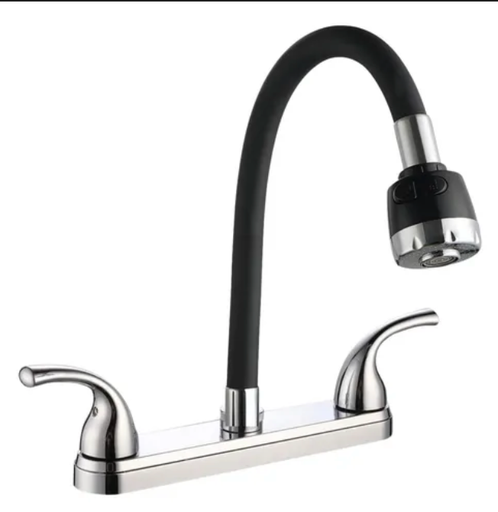 [72106] MEZCLADORA FREGADERO C/FLEXIBLE NEGRO FONTEIN