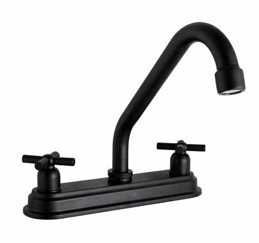 [72095] MEZCLADORA FREGADERO NEGRO MANERAL CRUZ