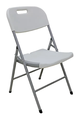 [GA-05] SILLA PLEGABLE BLANCA REFORZADA 
