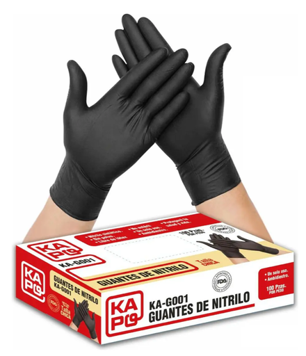 [KA-G003] GUANTE DE LATEX NEGRO GRANDE