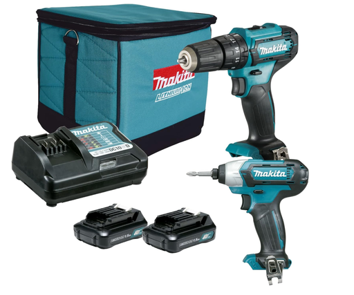 [DLX2131SY] COMBO ROTOMARTILLO + ATORNILLADOR  IMP 2 BATERIAS MAKITA 