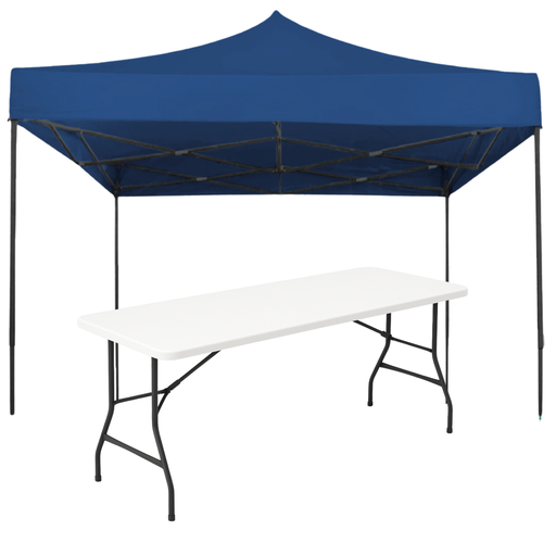 [CI-B3+MSP18-B] TOLDO 3X3 M CON MESA PLEGABLE 1.80 M